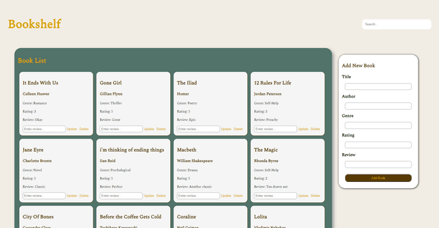 React Bookshelf